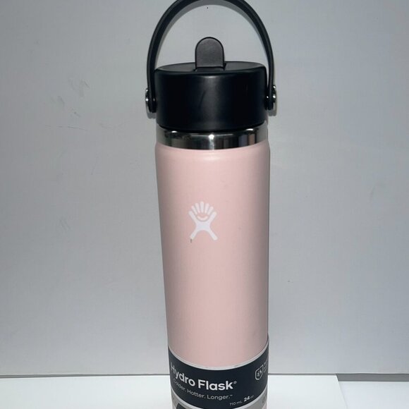 Hydro Flask Wide Mouth Flex Straw Bottle 24 oz in Trillium Pink - Picture 2 of 5